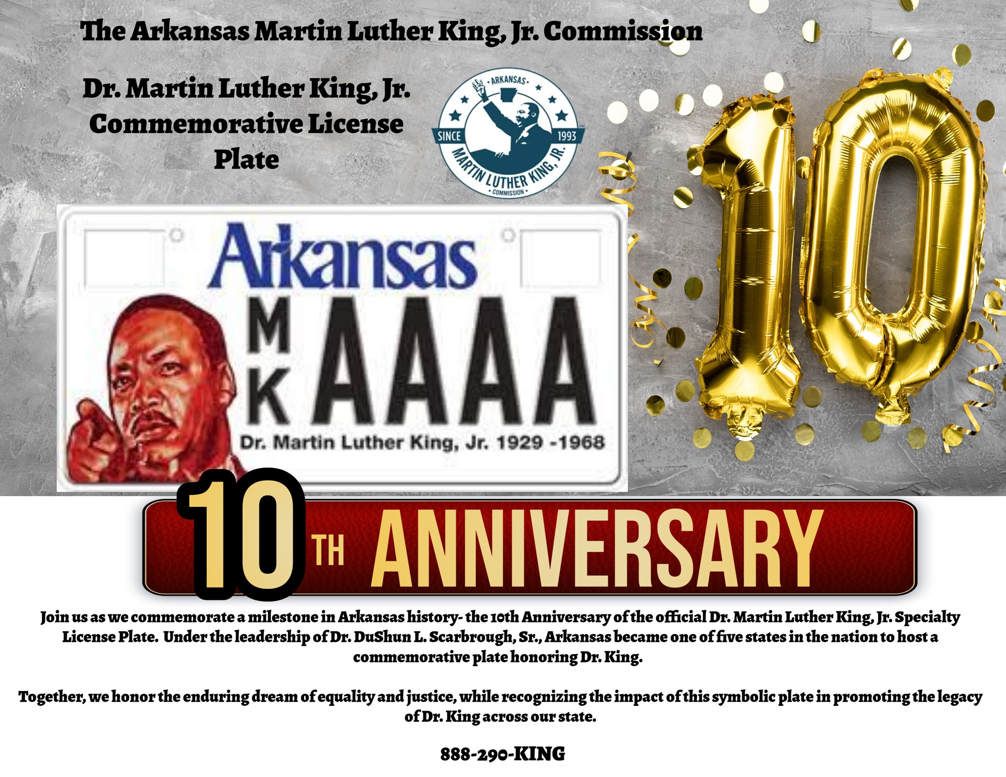 Dr. Martin Luther King, Jr. Specialty Plate