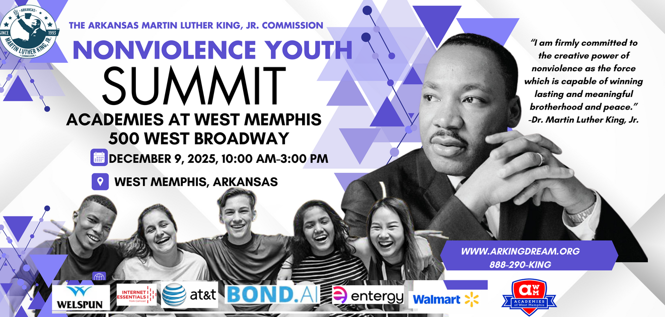 Arkansas Martin Luther King, Jr. Commission to Host Nonviolence Youth Summit at the Academies of West Memphis High School